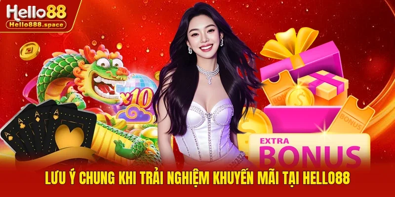Lưu ý chung khi trải nghiệm khuyến mãi tại Hello88
