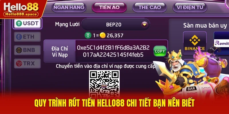 Quy trình rút tiền Hello88 chi tiết Bạn Nên Biết
